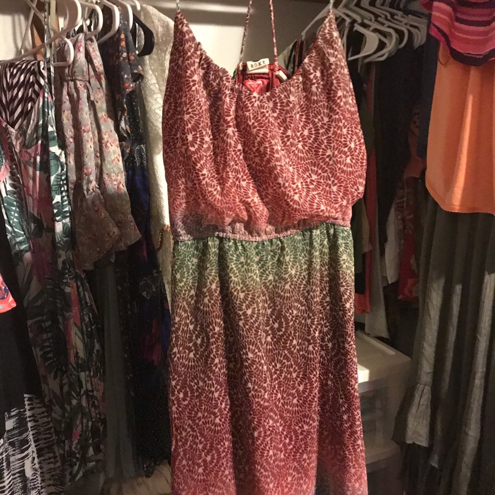 Roxy boho style multi colored earth tone print